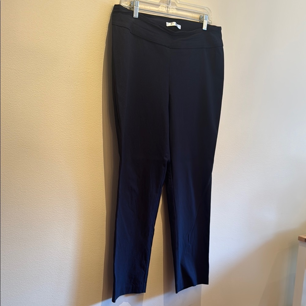 Women's Navy Blue Subtle Polka-Dot Pants